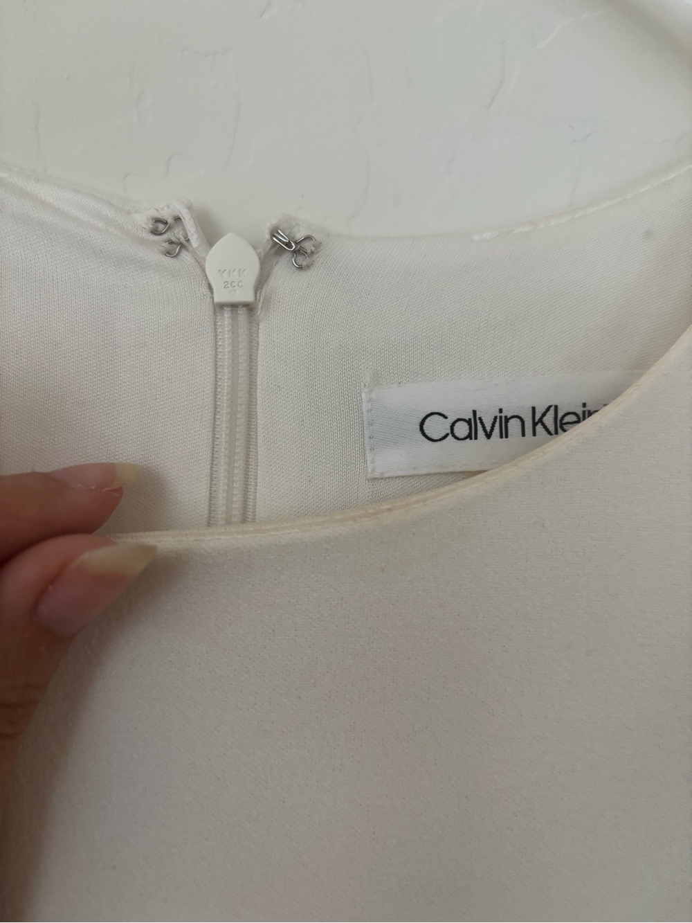 Calvin Klein White Fit & Flare Dress Size 2 - Picture 7 of 7